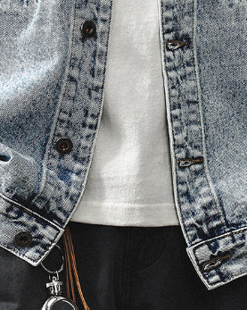 Retro Blue Stonewashed Denim Jacket P1319