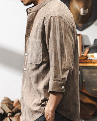 Vintage Shade Natural Style Three Quarter Sleeve Shirt P1327