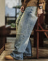 Vintage Design Denim Painter Pants P1328