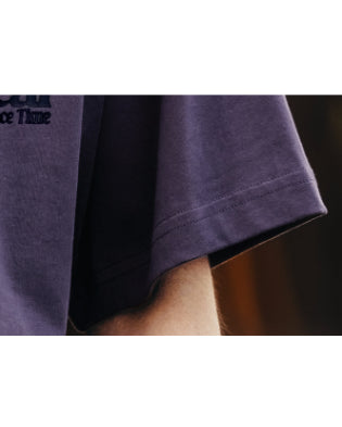 Back Letter Graphic Accent Short Sleeve T-Shirt P1355