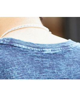 Rough Wash Casual Detail Short Sleeve T-Shirt P1360