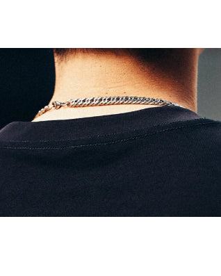 Graphical Cut Simple Line Short Sleeve T-Shirt P1352