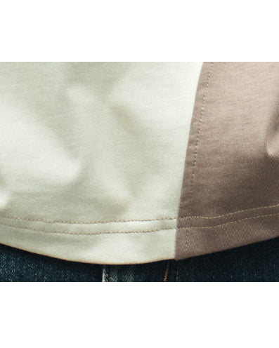 Asymmetric Block Line Accent Short Sleeve T-Shirt P1398
