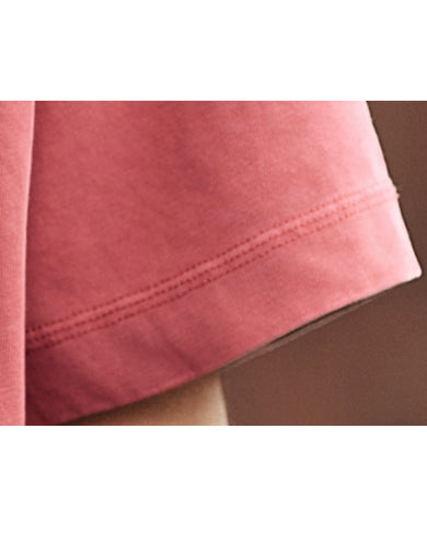 Letter Patch Pocket Logo Embroidery Short Sleeve T-Shirt P1365