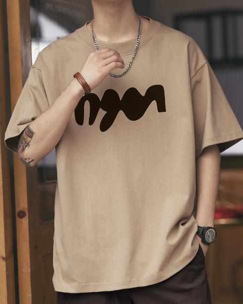 Abstract Logo Wide Silhouette Short Sleeve T-Shirt P1371