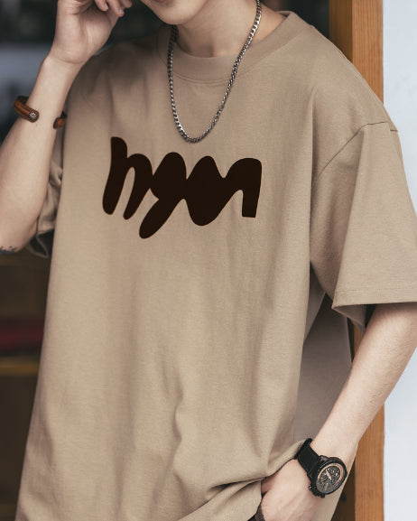 Abstract Logo Wide Silhouette Short Sleeve T-Shirt P1371