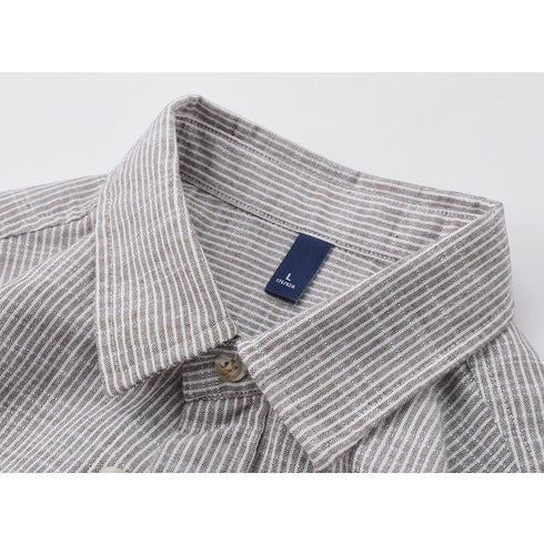 クラシックストライプワークシャツ P2016