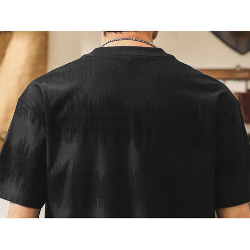 リラックスジャカードライン半袖Tシャツ P2019