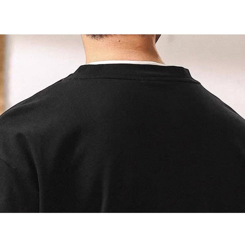 【OUTLET/即納】キーネックレイヤード半袖Tシャツ P2024