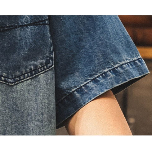 ウォッシュドワーク半袖デニムシャツ P2026