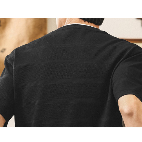 フェイクレイヤードリラックスボーダーTシャツ P2034