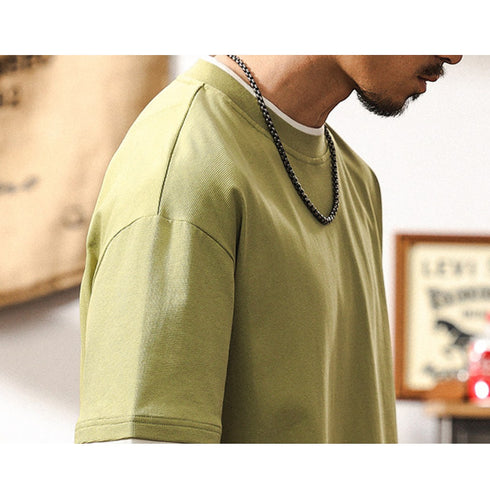 クルーネックレイヤードTシャツ P2022