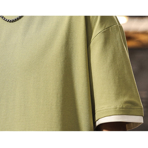 クルーネックレイヤードTシャツ P2022