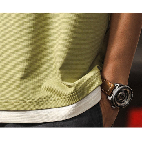 クルーネックレイヤードTシャツ P2022