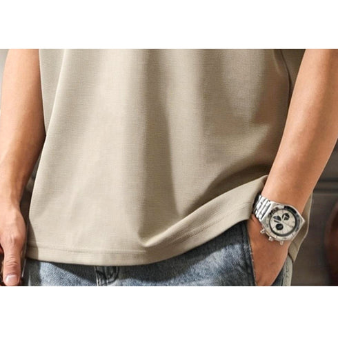 ツーボタンVネック半袖Tシャツ P2051