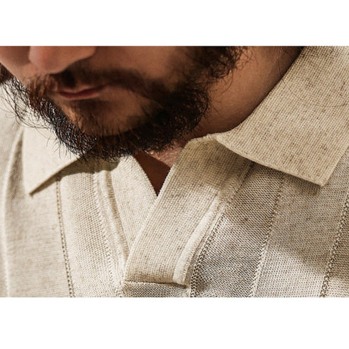 【OUTLET/即納】リブニットポロ半袖シャツ P2061