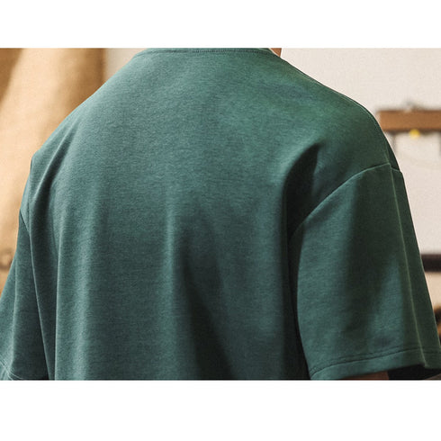 【OUTLET/即納】ラウンドネックドロップショルダーTシャツ P2083