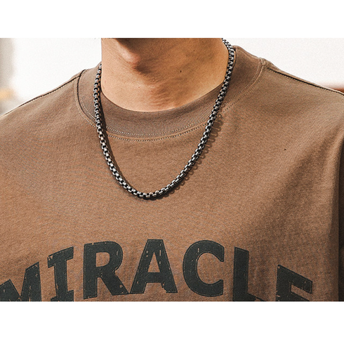グラフィックプリント半袖Tシャツ P2143