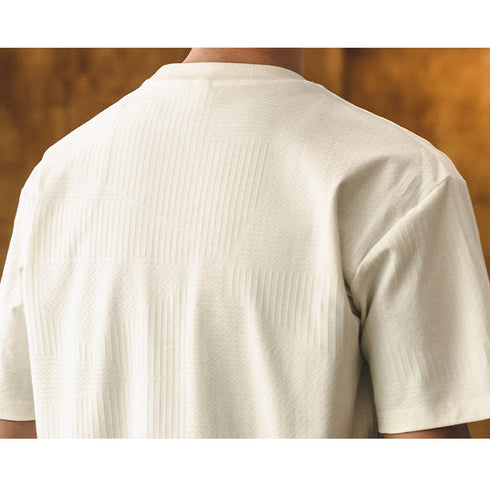 クルーネックテクスチャード半袖Tシャツ P2160