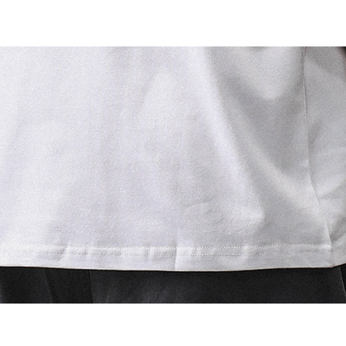 グラフィックプリントクルーネック半袖Tシャツ P2116