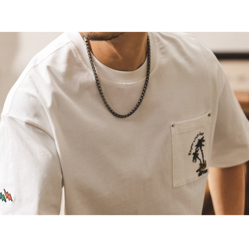 サーフモチーフポケット半袖Tシャツ P2171