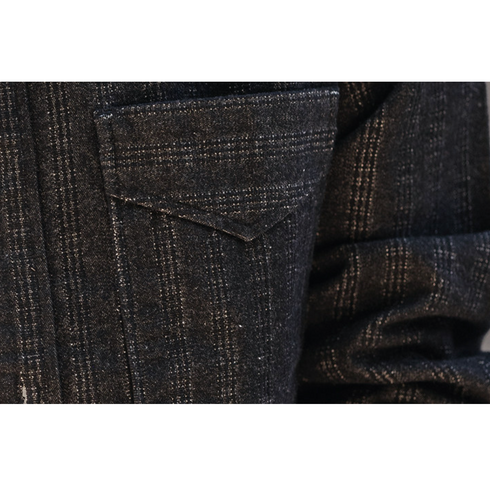 ダークカラーピンストライプレギュラーシャツ P2135