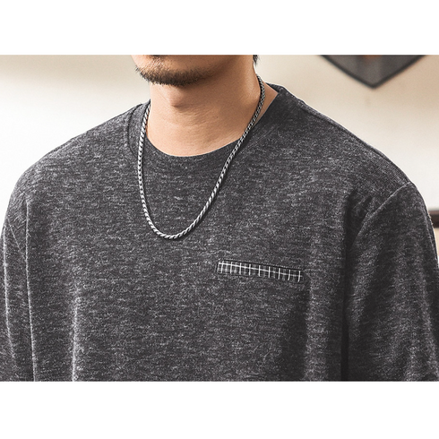 マルクチェックロールアップ長袖Tシャツ P2281