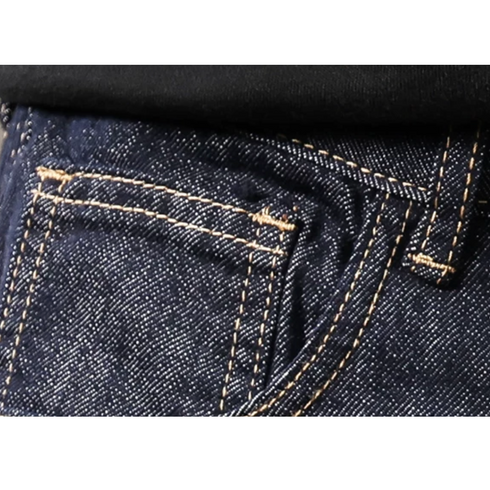 コントラストステッチストレートデニムパンツ P2277