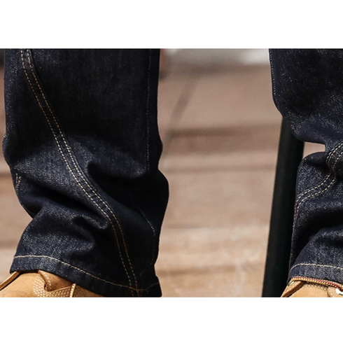 コントラストステッチストレートデニムパンツ P2277