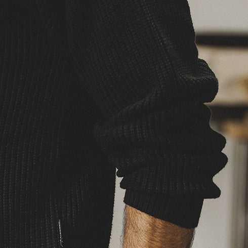 Classic Design Cotton Polo Knit Sweater P1656