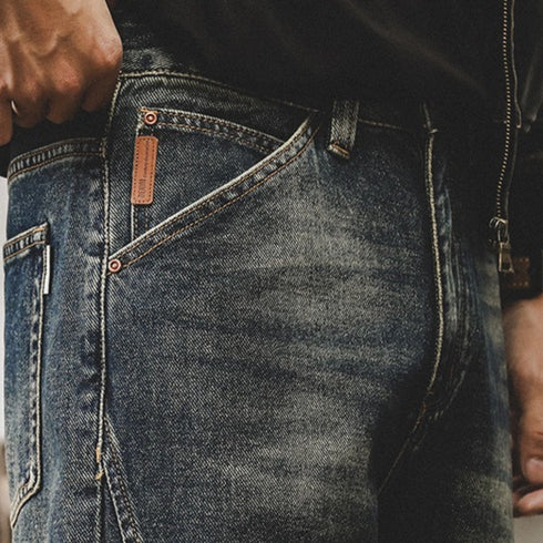 Vintage Wash Denim Pants P1737