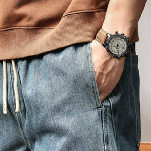 Vintage Wash Denim Jogger Pants P1781