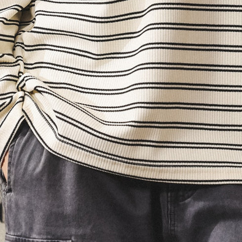 Classic Border Crew Neck Knit Sweater P1702