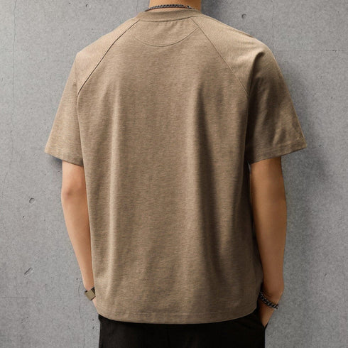 カットラインデザインリラックス半袖Tシャツ P2126