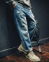【OUTLET/即納】リップドストレートジーンズ P0019