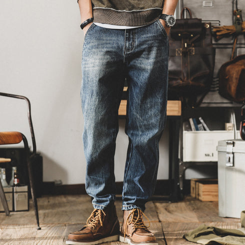 Retro Loose Straight Pants P0803