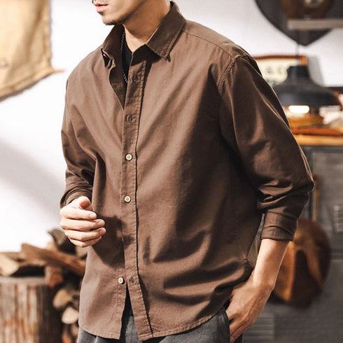 【OUTLET】クラシックシンプル長袖シャツ P1248