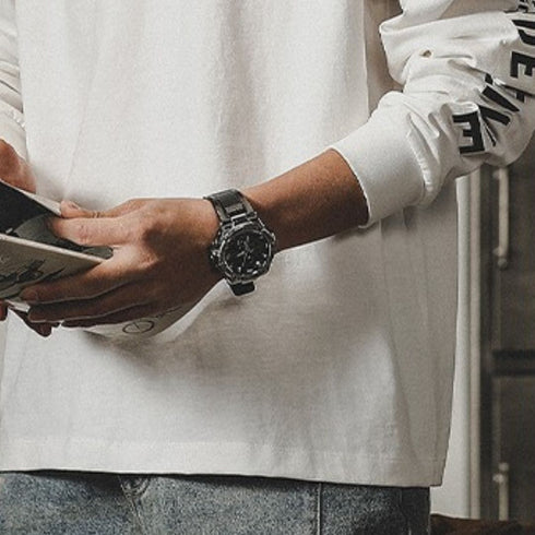 Monotone Style Print Design Long Sleeve T-Shirt P1615