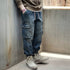 Vintage Wash Cargo Jeans P0411