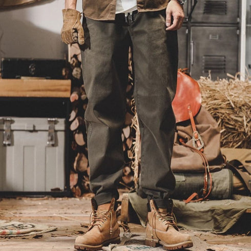 Loose Straight Wash Casual Pants P1222