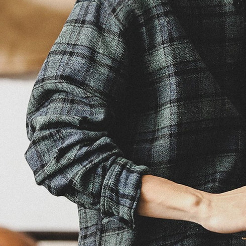 Urban Style Check Pattern Long Sleeve Shirt P1707