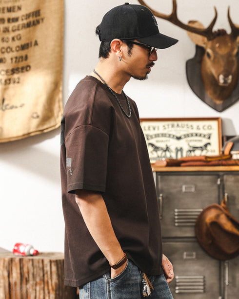 Numbering Back Print Graphic T-Shirt P1329