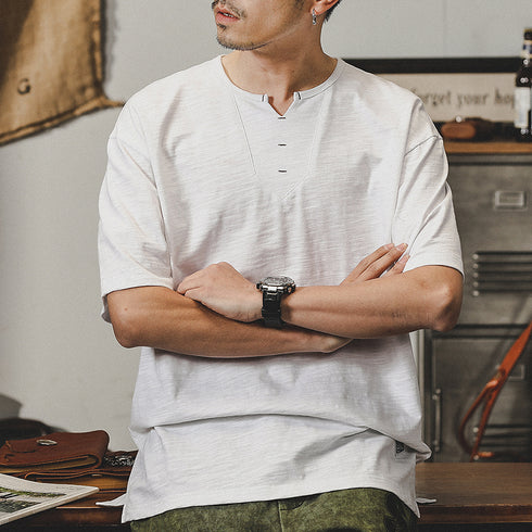 Bamboo Texture Henry Shirt P0997