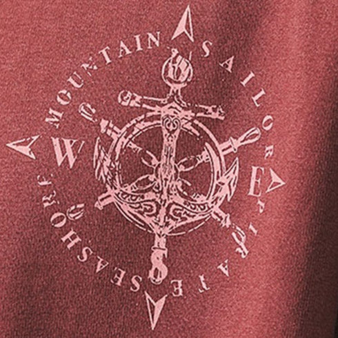 Simple Line Motif Long Sleeve T-Shirt P1602