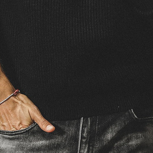 Classic Design Cotton Polo Knit Sweater P1656