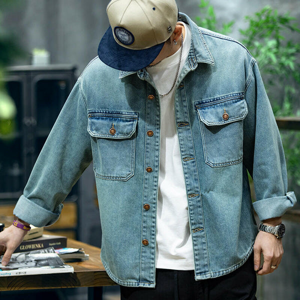 Long-sleeve Denim Shirt P0785