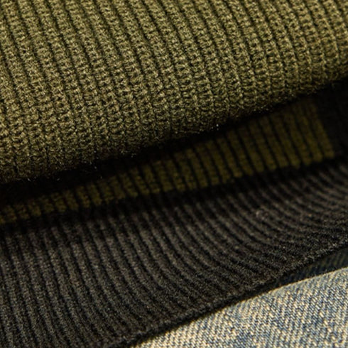 Color Block Mode Knit Sweater P1659