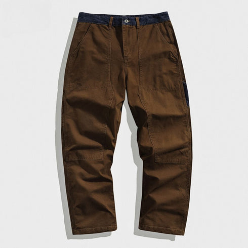 Straight Roll-up Pants Slim Casual Pants P1019