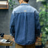 American Long-sleeved Denim Shirt P0761