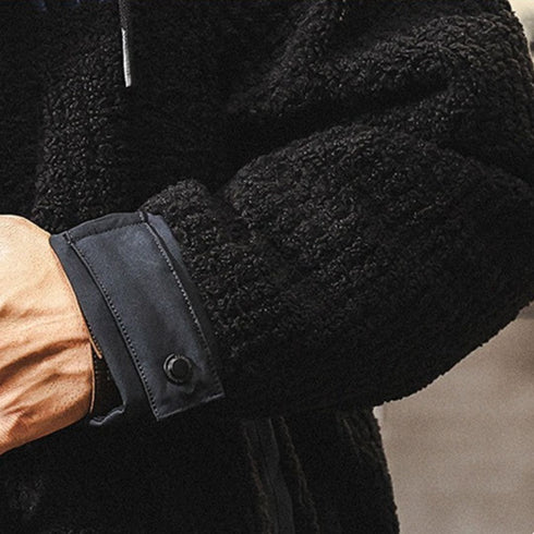 Two-Tone Design Hood Jacket P1873